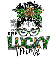 One Lucky Mama Sublimation Transfer