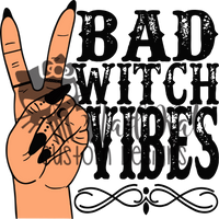 Bad Witch Vibes HTV transfer