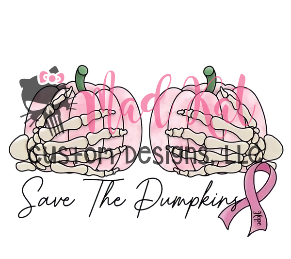 Save the Pumpkins Sublimation Transfer