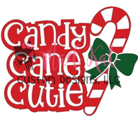 Candy cane Cutie no Background Sublimation Transfer