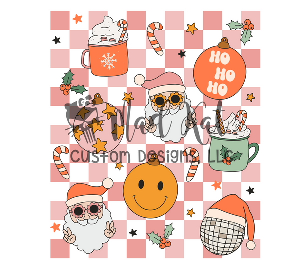 Christmas Checkers Sublimation Transfer
