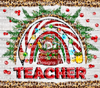 Christmas Teacher Tumbler Print