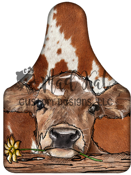 Cow Tag Cowhide 3 Sublimation Transfer