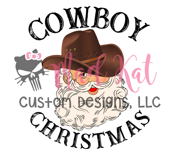 Cowboy Christmas HTV transfer