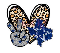 Cowboys Texas Heart Sublimation Transfer