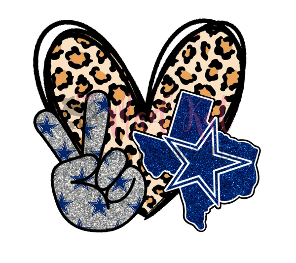 Cowboys Leopard HTV transfer – Mad Kat Custom Designs, LLC