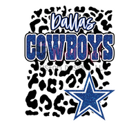 Cowboys Leopard Glitter Sublimation Transfer