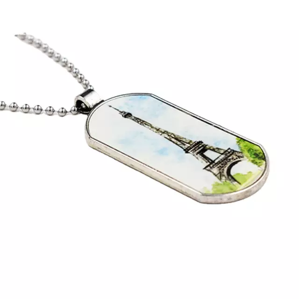 Dog Tag Double Sided Sublimation Necklace