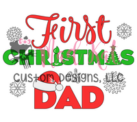First Xmas Dad Sublimation Transfer