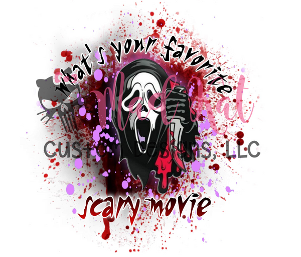 Scream Ghosyface Favorite Scary Movie Sublimation Tumbler Print