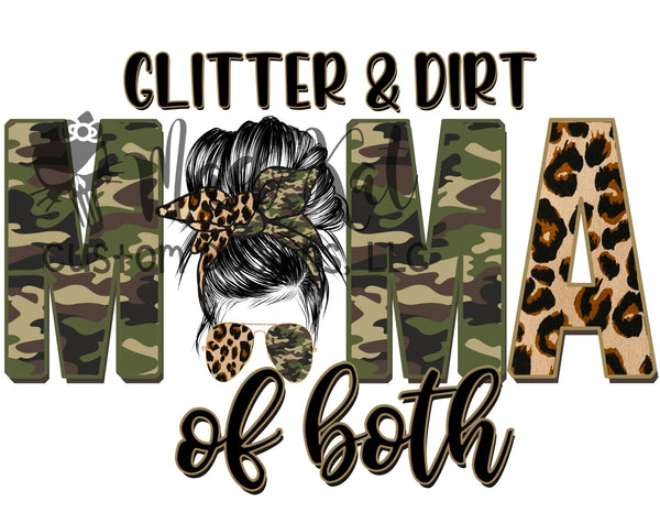 Glitter & Dirt HTV transfer