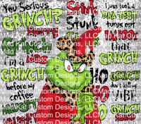 Green Guy Glitter Word Background Tumbler Print