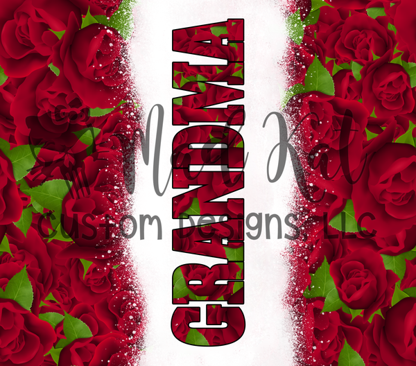 Grandma Roses Tumbler Print