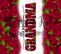 Blessed Grandma Roses Tumbler Print