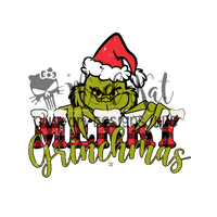 Green Guy Christmas Snow Sublimation Transfer