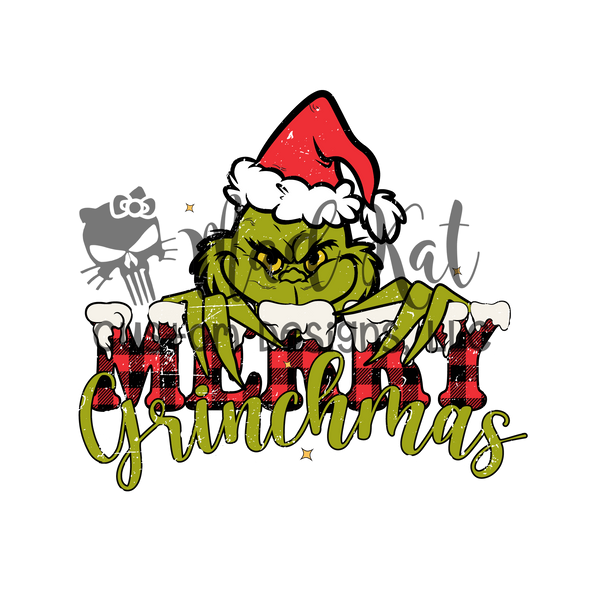 Green Guy Christmas Snow Sublimation Transfer