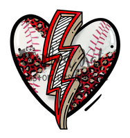 Baseball Heart HTV transfer