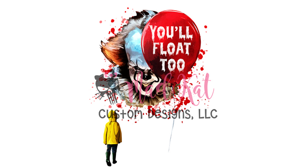 Pennywise Float Balloon Sublimation Tumbler Print