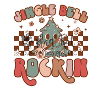 Jingle Bell Rockin Tree Checkered Sublimation Transfer