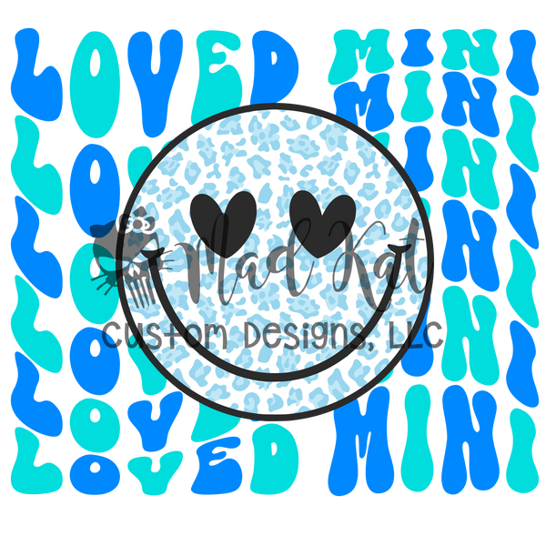 Htv Designs Mini Loved Mini Blue HTV transfer β Mad Kat Custom Designs, LLC