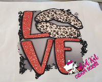 Leopard Lip Love HTV transfer
