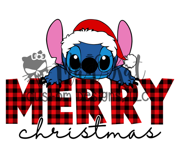 Merry Christmas stitch  HTV transfer