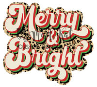 Merry & Bright Leopard HTV transfer