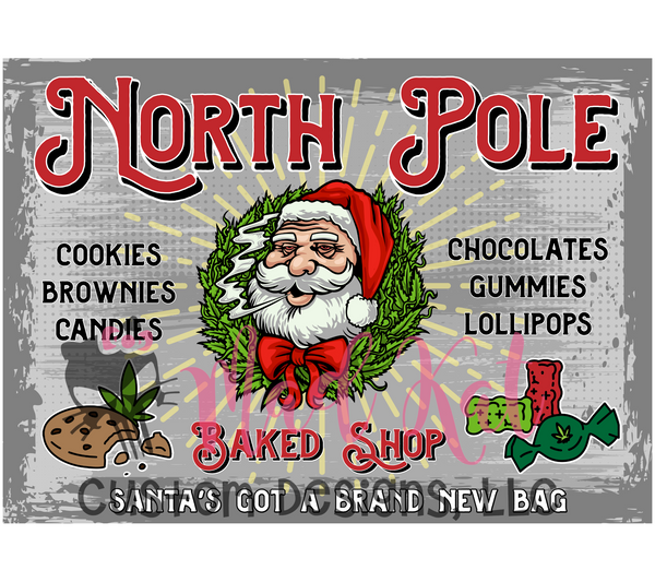 NorthPole Baked Shop Sublimation Transfer