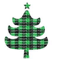 Plaid Tree Green HTV transfer