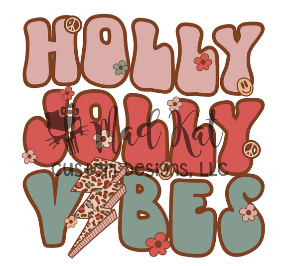 Retro Holly Jolly Vibes  HTV transfer