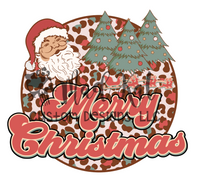 Retro Merry Christmas Santa HTV transfer