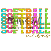 Softball Vibes HTV transfer