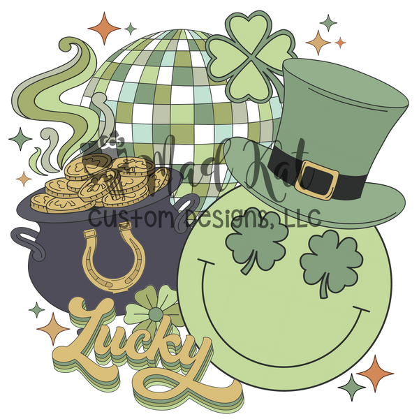Lucky Retro Collage Sublimation Transfer