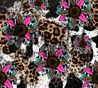Sunflower Cowhide Tumbler Print