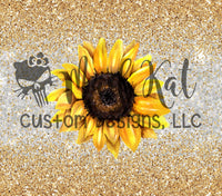 Sunflower Glitter Tumbler Print