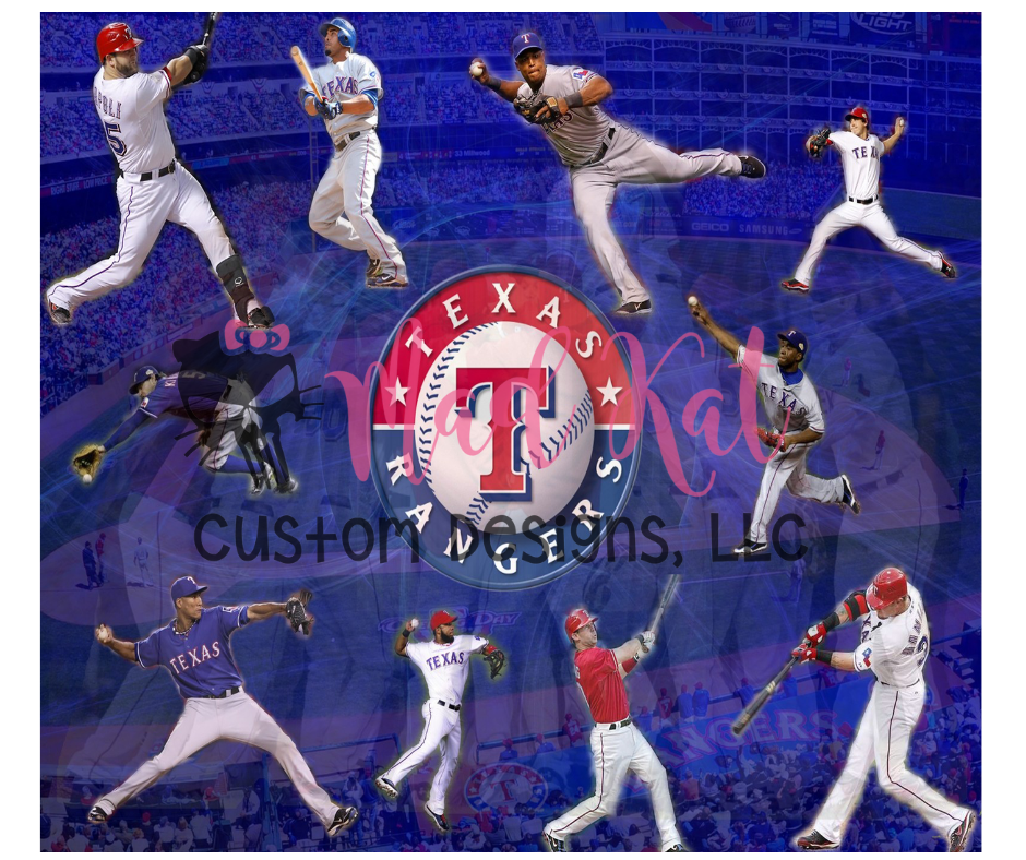 Rangers Sublimation Tumbler Print – Mad Kat Custom Designs, LLC