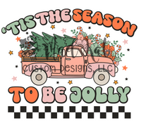 Tis the season jolly Truck HTV transfer