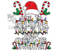 Inflation Sweater HTV transfer