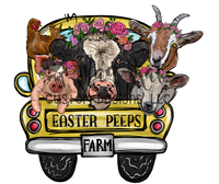 Easter Peeps Farm Truck Sublimation Transfer
