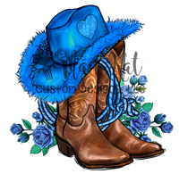 Boots Blue Hat HTV transfer