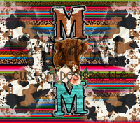 Western Mom Cow Tumbler Print