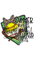 Summer Nights and Ballfield Lights HTV transfer