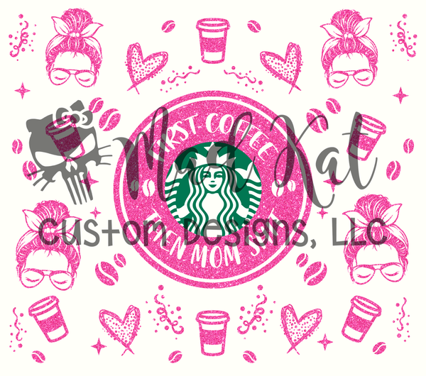 Coffee First Tumbler Print