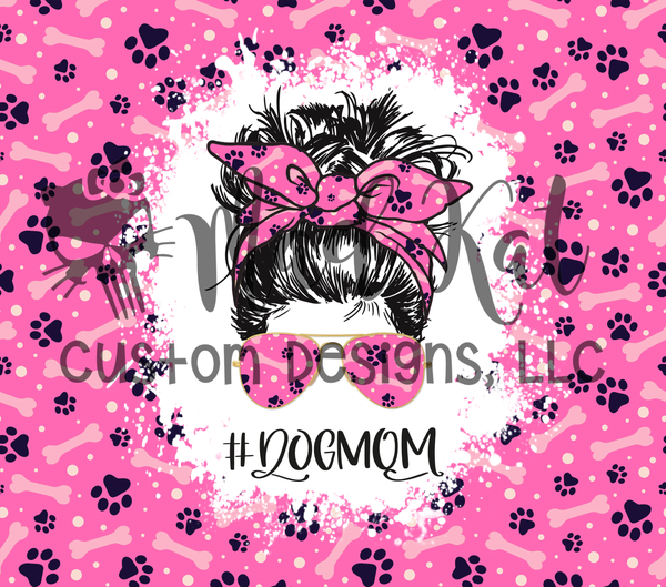 Dog Mom Pink Tumbler Print