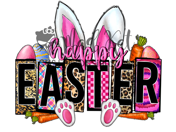 Happy Easter Bunny HTV transfer