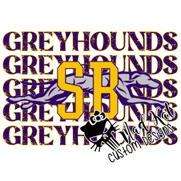 Greyhounds Stacked HTV transfer