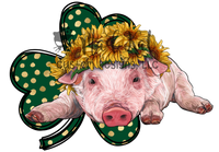 Shamrock Pig HTV transfer